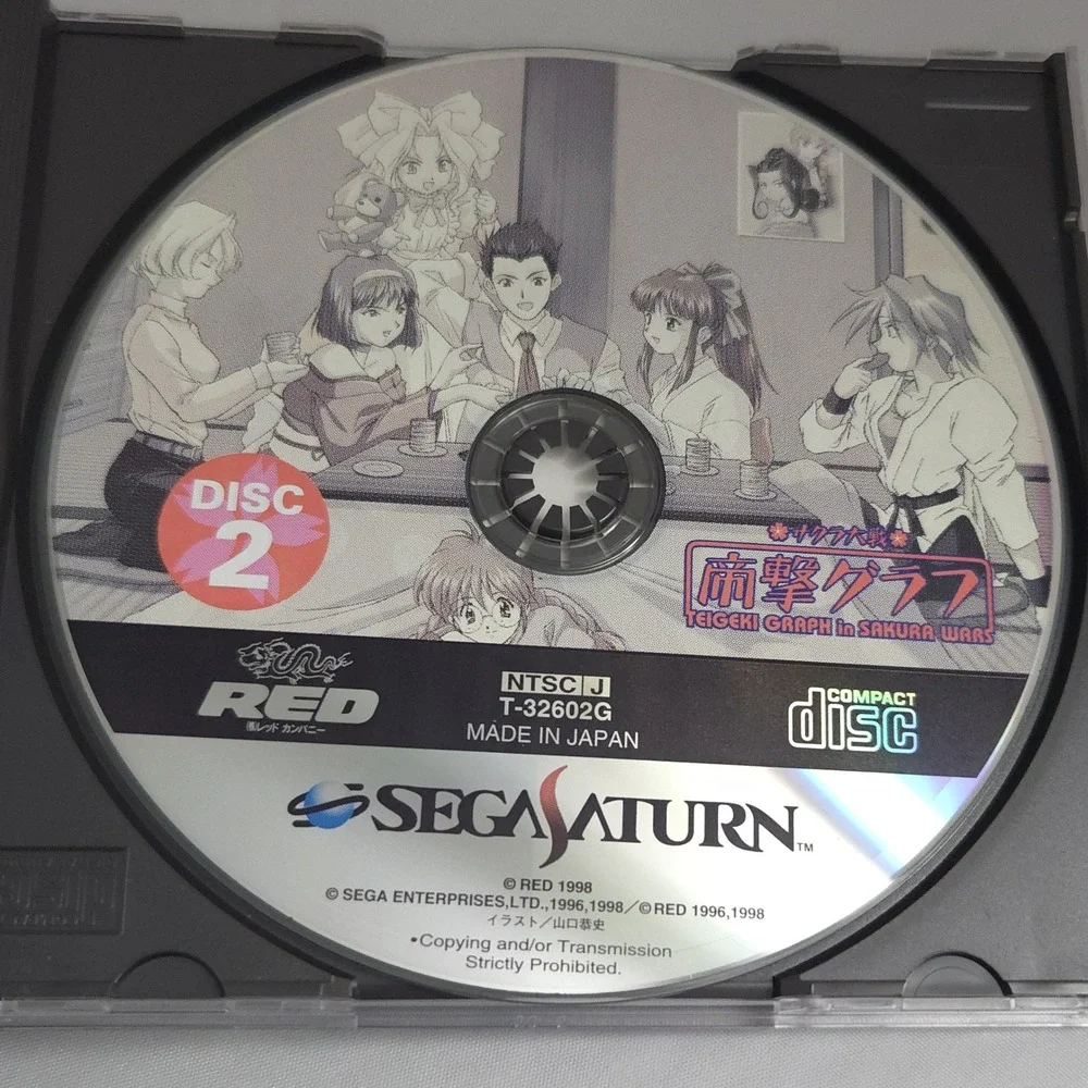 Sakura Wars Teigeki Graph - Sega Saturn Japan Import - CIB W/ Obi/Spine Card